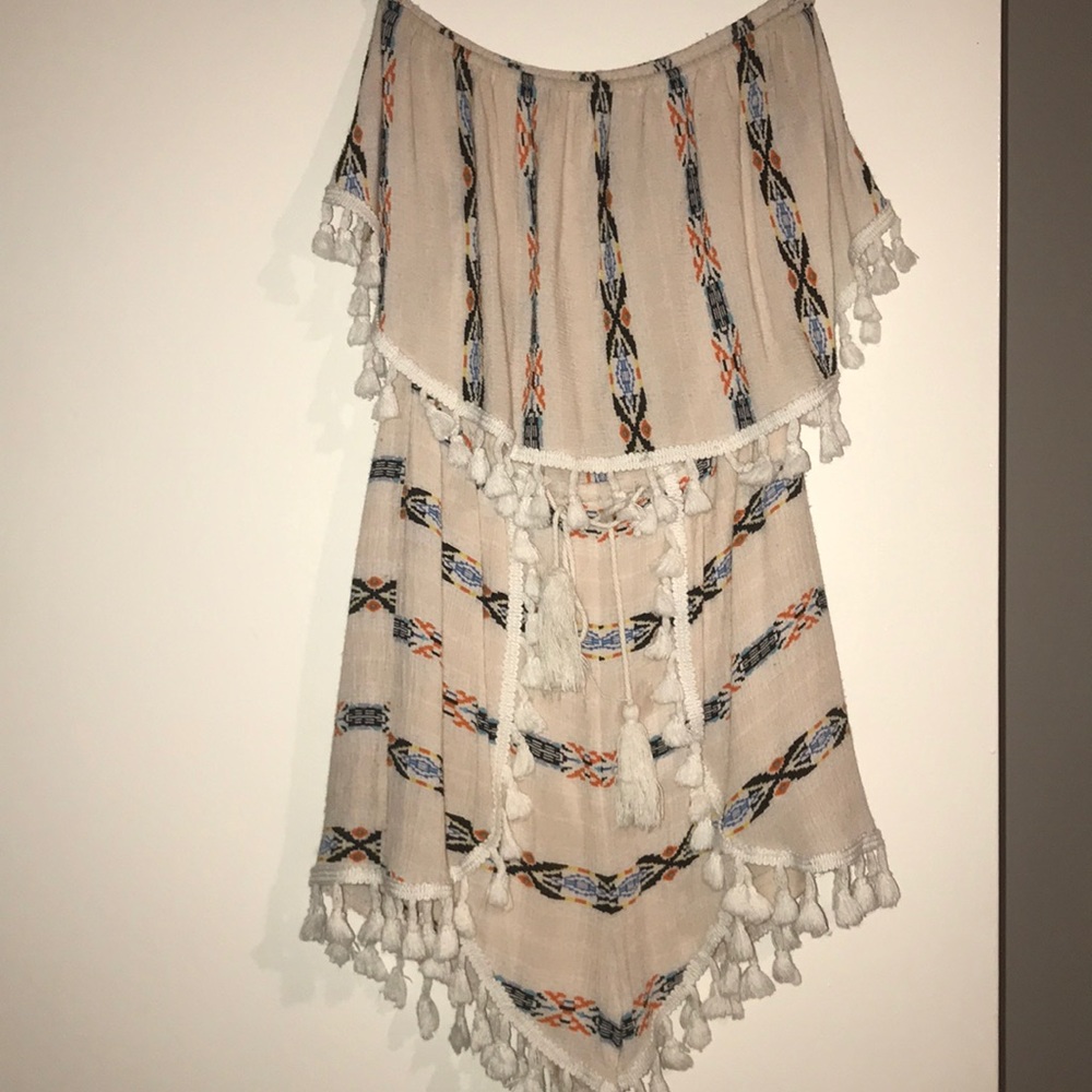 Tribal Design Romper with tassels
